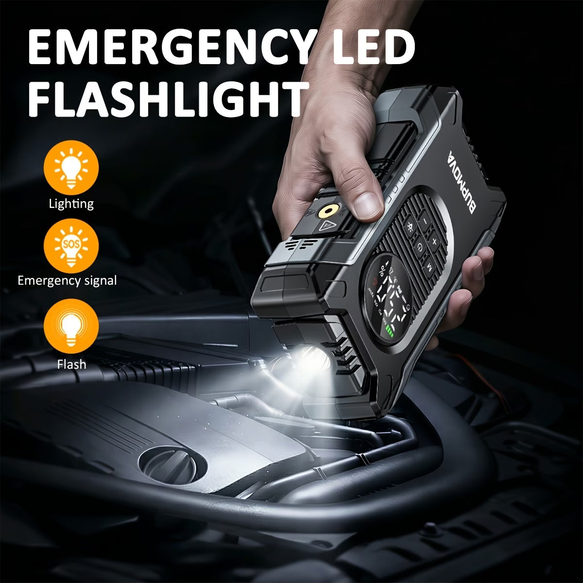 VoltGuard™ 4-in-1 Jump Starter & Air Compressor