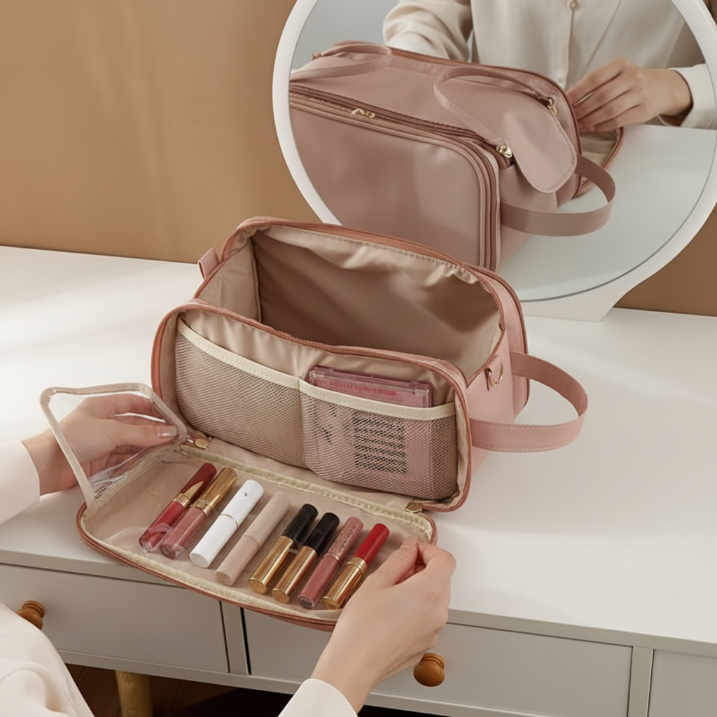 Pink Makeup Organizer Enhanced